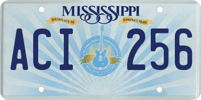 MS license plate ACI256