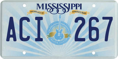 MS license plate ACI267