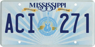 MS license plate ACI271