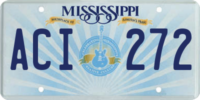MS license plate ACI272