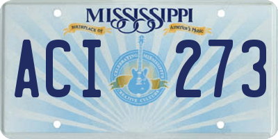 MS license plate ACI273