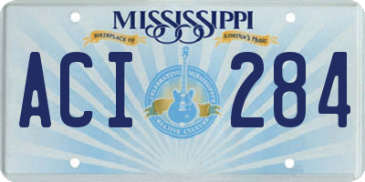 MS license plate ACI284