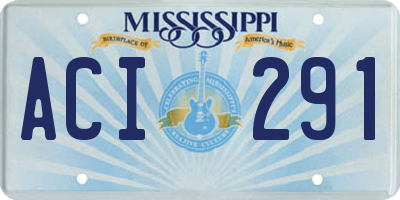 MS license plate ACI291
