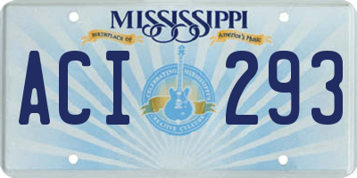 MS license plate ACI293