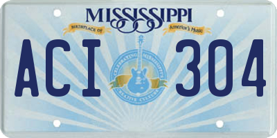 MS license plate ACI304