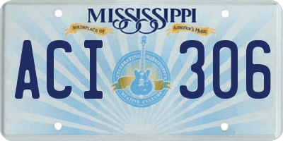 MS license plate ACI306