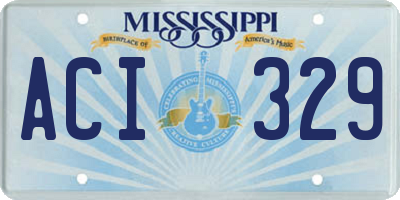MS license plate ACI329