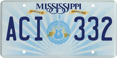 MS license plate ACI332