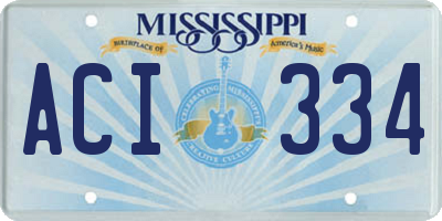 MS license plate ACI334