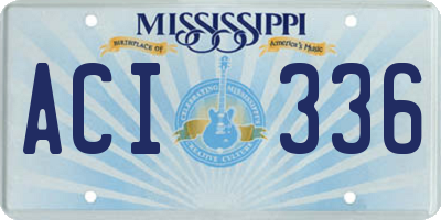 MS license plate ACI336
