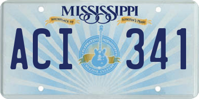 MS license plate ACI341