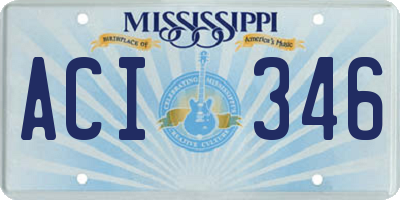 MS license plate ACI346