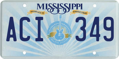 MS license plate ACI349