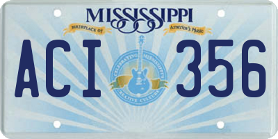 MS license plate ACI356