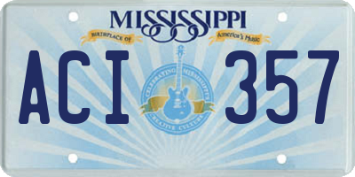 MS license plate ACI357