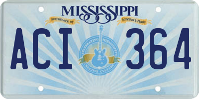 MS license plate ACI364