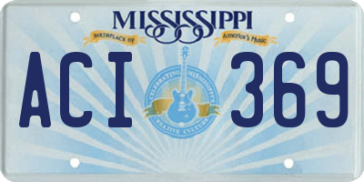 MS license plate ACI369