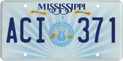 MS license plate ACI371