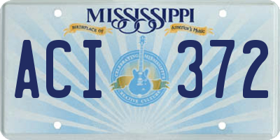 MS license plate ACI372