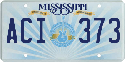 MS license plate ACI373