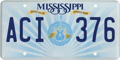 MS license plate ACI376