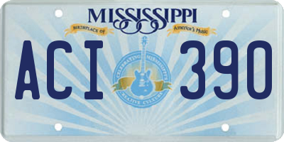MS license plate ACI390