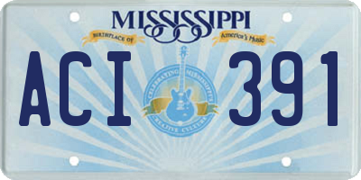 MS license plate ACI391