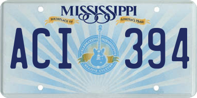 MS license plate ACI394