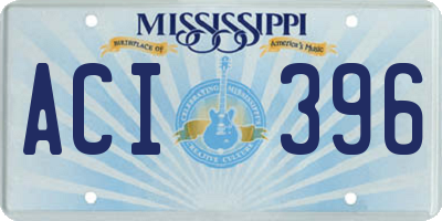 MS license plate ACI396