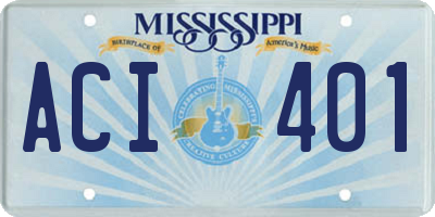 MS license plate ACI401