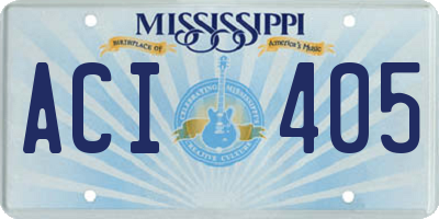 MS license plate ACI405