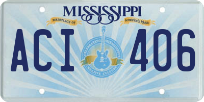 MS license plate ACI406