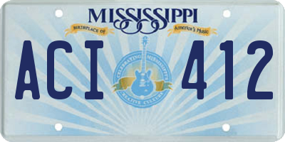 MS license plate ACI412