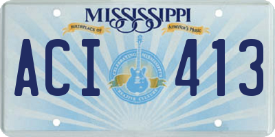 MS license plate ACI413