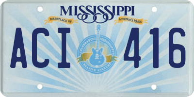 MS license plate ACI416