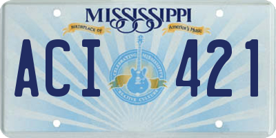 MS license plate ACI421