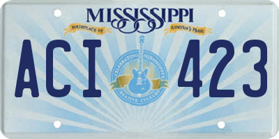 MS license plate ACI423
