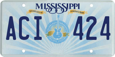 MS license plate ACI424