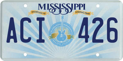 MS license plate ACI426