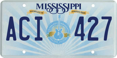 MS license plate ACI427
