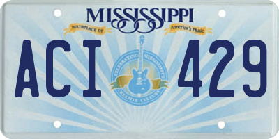 MS license plate ACI429