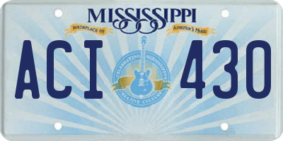 MS license plate ACI430