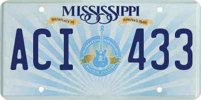 MS license plate ACI433