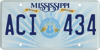 MS license plate ACI434
