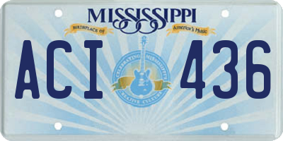 MS license plate ACI436