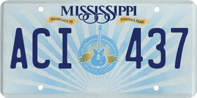MS license plate ACI437