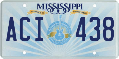 MS license plate ACI438