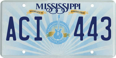 MS license plate ACI443
