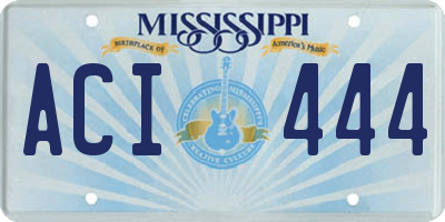 MS license plate ACI444
