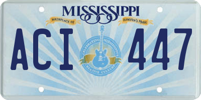 MS license plate ACI447